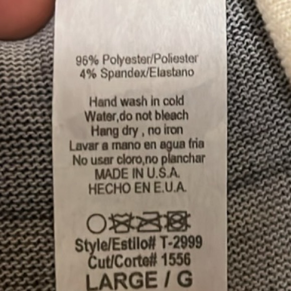 7th Ray, Long Sleeves, Warm, V-Neckline, Soft, Uneven Top, Multi, Size Large - Picture 6 of 6